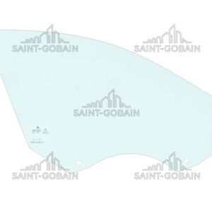 RIGHT FRONT DOOR GLASS GREEN (2 HOLES) SEKURIT